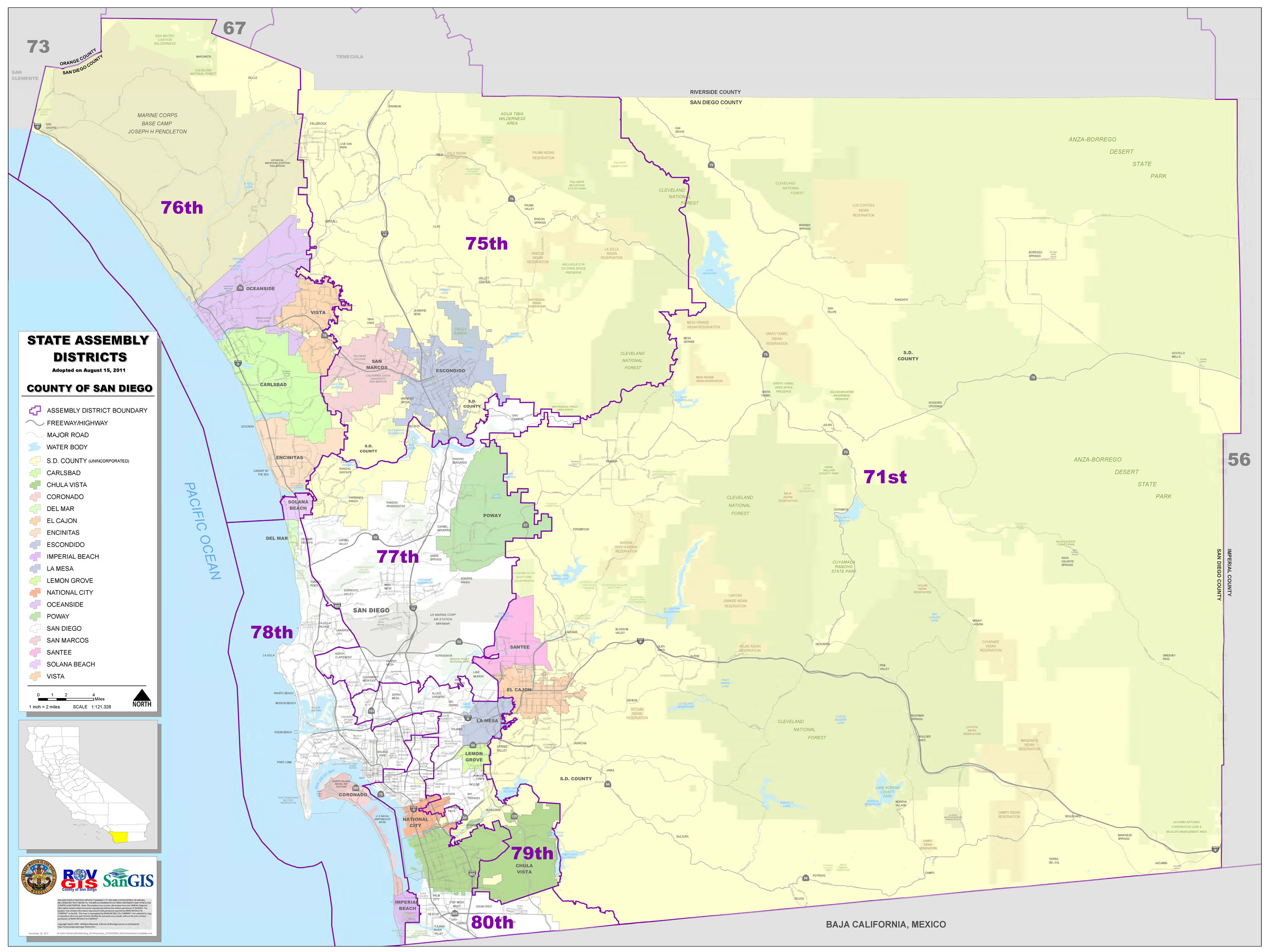 San Diego County Zip Code Map