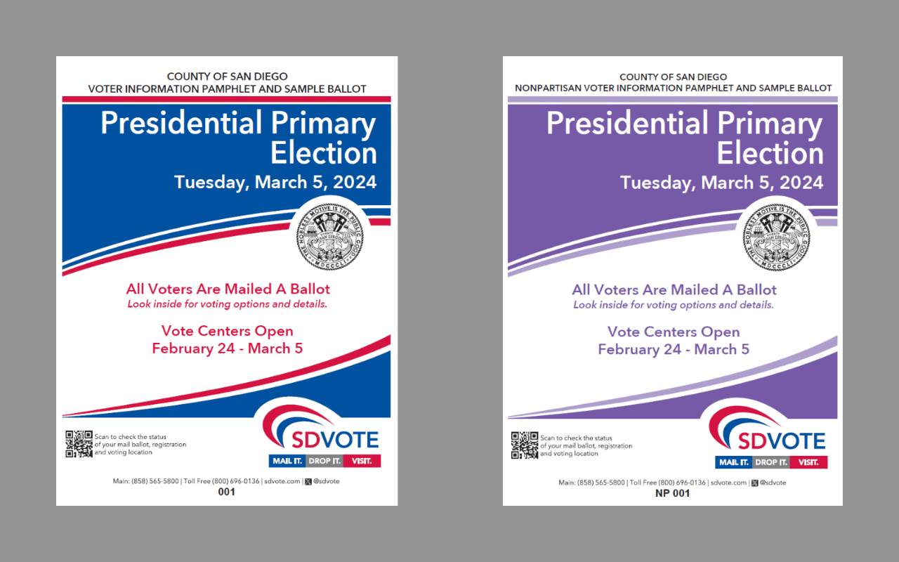 選民資訊手冊寄送給 已登記 3 月總統初選的選民