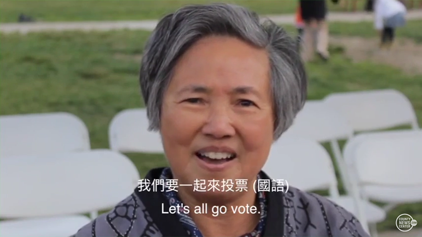 Video on reasons to vote in Chinese.
