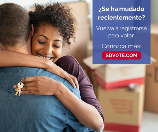 ¿Se ha mudado recientemente?  Vuelva a registrarse para votar.