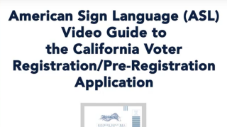 Guía para el registro de votantes en lenguaje de señas americano (solo en inglés)