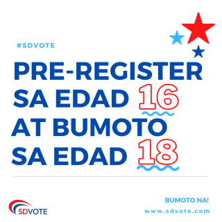 Pre-register sa edad 16 at bumoto sa edad 18